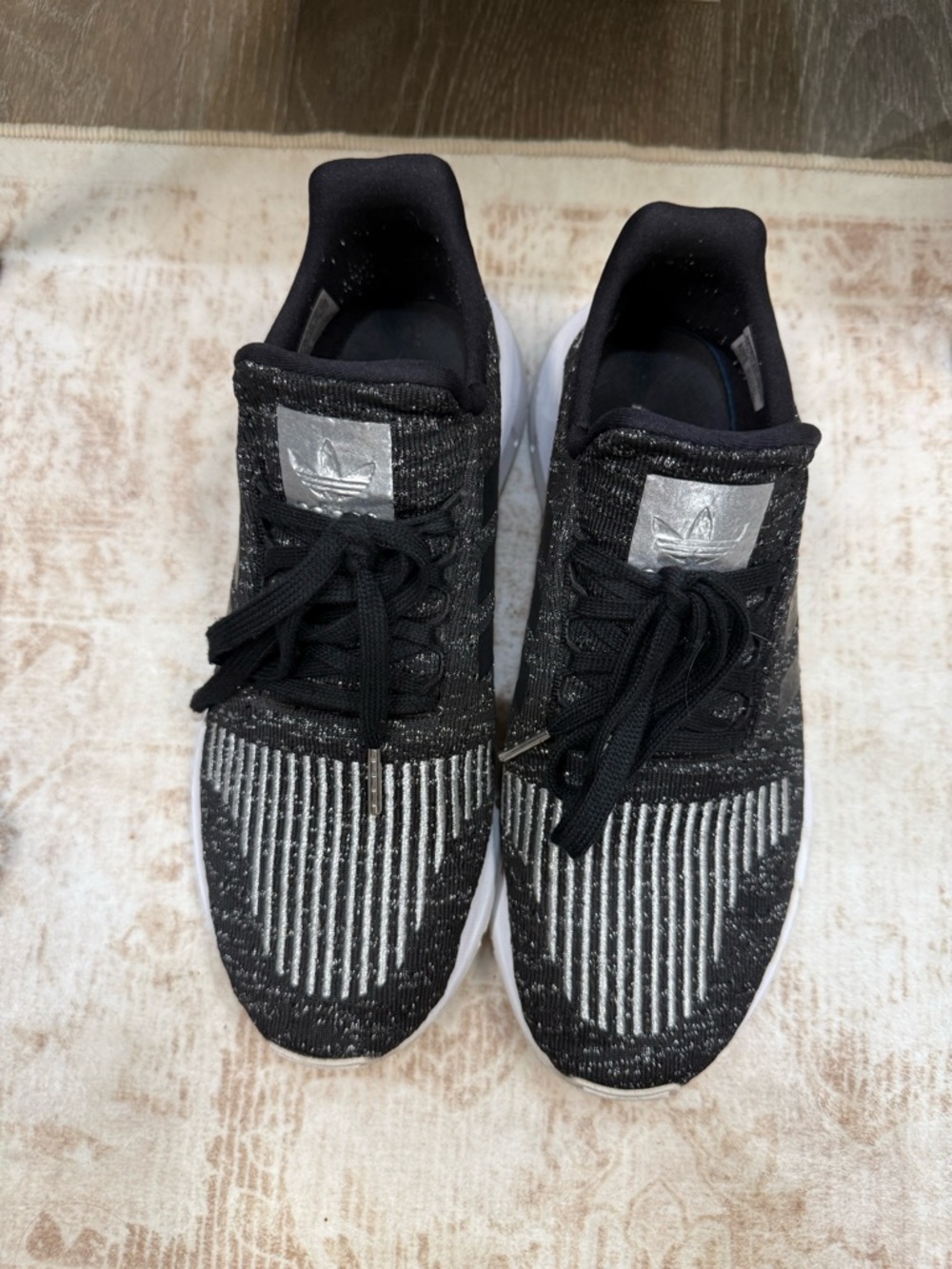 Adidas Black Knit Slip-On Sneakers